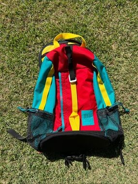 Topo Designs Colorblock Red, Teal & Yellow Daypack